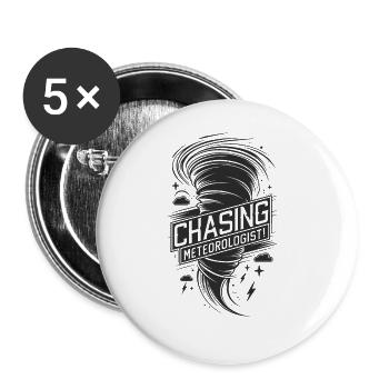 Tornado Twister Chasing Meteorologist - Buttons large 2.2''/56 mm (5-pack) - white - Front