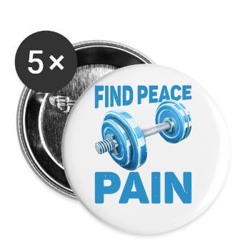 Trouver la paix dans la douleur 68 - Lot de 5 grands badges (56 mm) - blanc - Devant