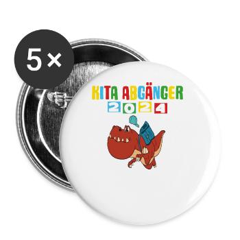 Sortants de la garderie 2024 Inscription à l’école 2024 - Lot de 5 grands badges (56 mm) - blanc - Devant
