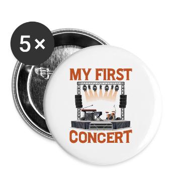 This Is My First Concert 85 - Buttons large 2.2''/56 mm (5-pack) - white - Front