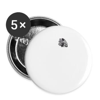 Amur Leopard Amurleoparden Amurleopard - Buttons large 2.2''/56 mm (5-pack) - white - Front