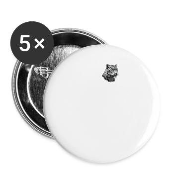 Snow Leopard Schneeleoparden Schneeleopard - Buttons large 2.2''/56 mm (5-pack) - white - Front
