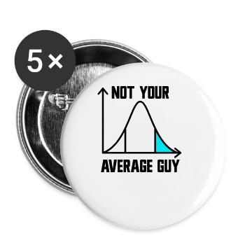 Nicht der Durchschnittsmensch APSTATS AP-Statistik - Buttons groß 56 mm (5er Pack) - Weiß - Vorne