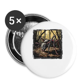 Ant ants ant - Buttons large 2.2''/56 mm (5-pack) - white - Front