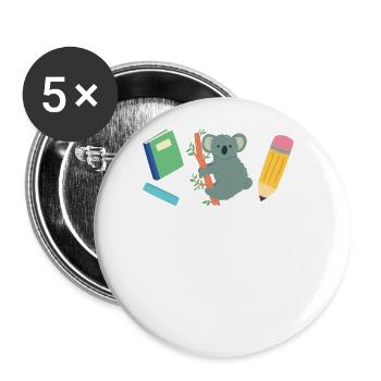 Koalafied Teacher Proud School Teacher Koala cute - Buttons groß 56 mm (5er Pack) - Weiß - Vorne