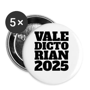 Jahrgangsbester 2025, Abschlussjahrgang 2025 - Buttons groß 56 mm (5er Pack) - Weiß - Vorne