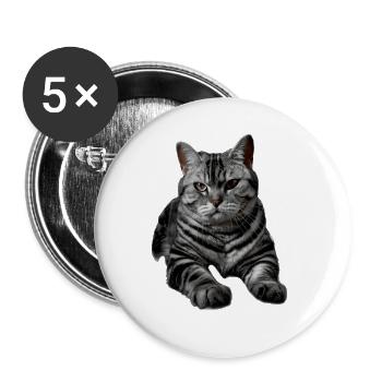 American Shorthair - Buttons large 2.2''/56 mm (5-pack) - white - Front