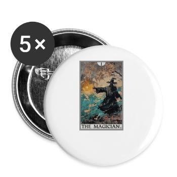 Tarot Card The Magician The Magician - Buttons large 2.2''/56 mm (5-pack) - white - Front