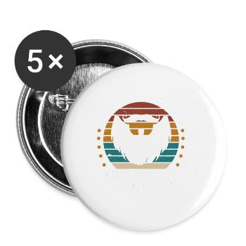 Citation à barbe Hommes barbus - Lot de 5 grands badges (56 mm) - blanc - Devant