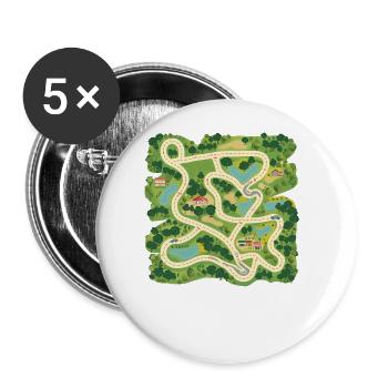 Car Play Mat For Children - Parents Massage 3 - Buttons large 2.2''/56 mm (5-pack) - white - Front