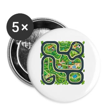 Car Play Mat Gives Parents A Massage 2 - Buttons large 2.2''/56 mm (5-pack) - white - Front