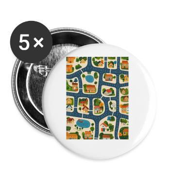 Kids Car Play Mat - Parent Massage Aid 2 - Buttons large 2.2''/56 mm (5-pack) - white - Front