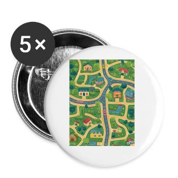 Kids Car Play Mat - Parent Massage Aid 3 - Buttons groß 56 mm (5er Pack) - Weiß - Vorne