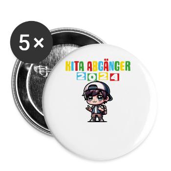 Daycare Leavers 2024 School Enrollment 2024 - Buttons large 2.2''/56 mm (5-pack) - white - Front