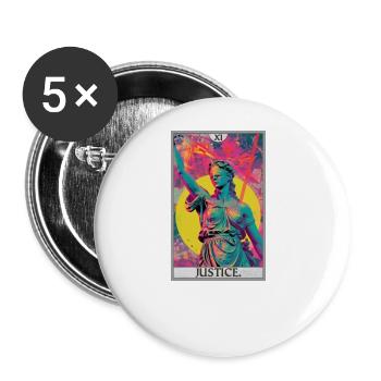 Tarot Cards Tarot Card Justice Justice - Buttons large 2.2''/56 mm (5-pack) - white - Front