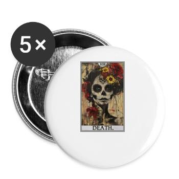 Tarot Card Tarot Card Death - Buttons large 2.2''/56 mm (5-pack) - white - Front