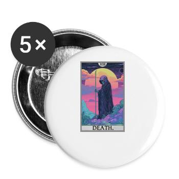 Tarot Card Tarot Card Death - Buttons large 2.2''/56 mm (5-pack) - white - Front