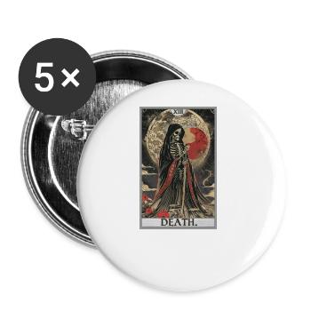 Tarot Card Tarot Card Death - Buttons large 2.2''/56 mm (5-pack) - white - Front