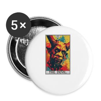Tarot Cards Tarot Card The Devil The Devil - Buttons large 2.2''/56 mm (5-pack) - white - Front