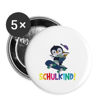 School Child 2024 School Enrollment Back to School - Buttons large 2.2''/56 mm (5-pack) - white - Front