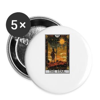 Tarot Cards Tarot Card The Star The Star - Buttons large 2.2''/56 mm (5-pack) - white - Front