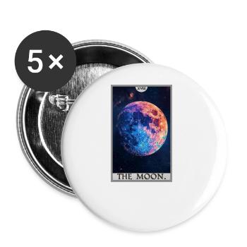 Tarotkarten Tarotkarte The Moon Der Mond - Buttons groß 56 mm (5er Pack) - Weiß - Vorne