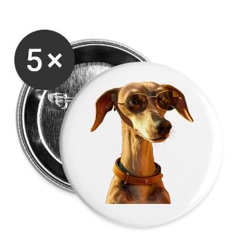 Greyhound Dog Lover Hunting Dog Love Greyhound - Buttons large 2.2''/56 mm (5-pack) - white - Front