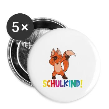 School Child 2024 School Enrollment Back to School - Buttons large 2.2''/56 mm (5-pack) - white - Front