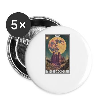 Tarotkarten Tarotkarte The Moon Der Mond - Buttons groß 56 mm (5er Pack) - Weiß - Vorne