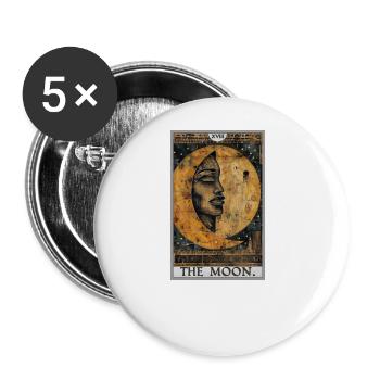 Tarotkarten Tarotkarte The Moon Der Mond - Buttons groß 56 mm (5er Pack) - Weiß - Vorne