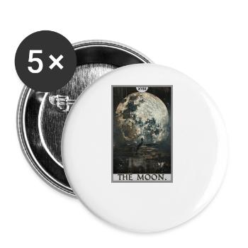 Tarotkarten Tarotkarte The Moon Der Mond - Buttons groß 56 mm (5er Pack) - Weiß - Vorne