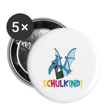 School Child 2024 School Enrollment Back to School - Buttons large 2.2''/56 mm (5-pack) - white - Front
