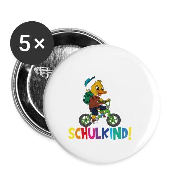 School Child 2024 School Enrollment Back to School - Buttons large 2.2''/56 mm (5-pack) - white - Front