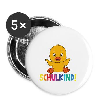 School Child 2024 School Enrollment Back to School - Buttons large 2.2''/56 mm (5-pack) - white - Front