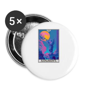 Tarotkarten Tarotkarte 20 Judgment Gericht - Buttons groß 56 mm (5er Pack) - Weiß - Vorne