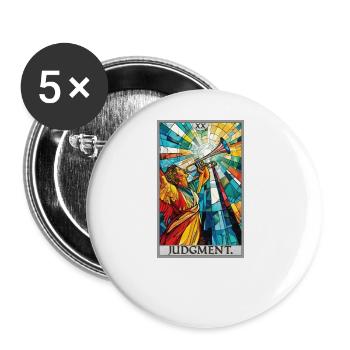 Tarotkarten Tarotkarte 20 Judgment Gericht - Buttons groß 56 mm (5er Pack) - Weiß - Vorne