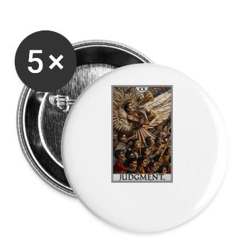Tarotkarten Tarotkarte 20 Judgment Gericht - Buttons groß 56 mm (5er Pack) - Weiß - Vorne