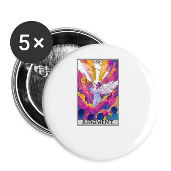 Tarotkarten Tarotkarte 20 Judgment Gericht - Buttons groß 56 mm (5er Pack) - Weiß - Vorne