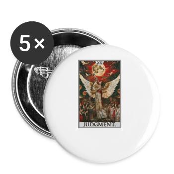 Tarotkarten Tarotkarte 20 Judgment Gericht - Buttons groß 56 mm (5er Pack) - Weiß - Vorne