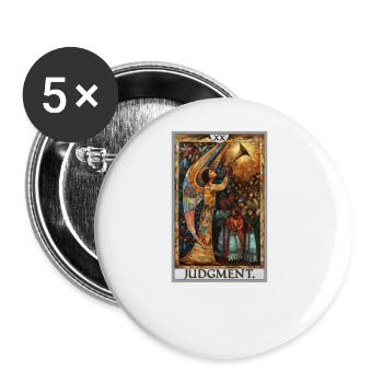 Tarotkarten Tarotkarte 20 Judgment Gericht - Buttons groß 56 mm (5er Pack) - Weiß - Vorne