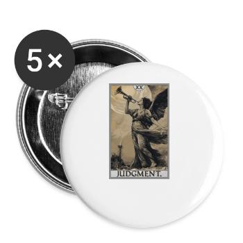 Tarotkarten Tarotkarte 20 Judgment Gericht - Buttons groß 56 mm (5er Pack) - Weiß - Vorne