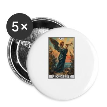 Tarotkarten Tarotkarte 20 Judgment Gericht - Buttons groß 56 mm (5er Pack) - Weiß - Vorne