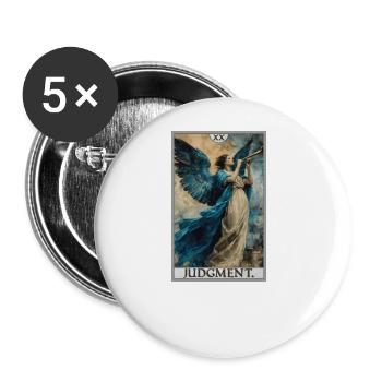Tarotkarten Tarotkarte 20 Judgment Gericht - Buttons groß 56 mm (5er Pack) - Weiß - Vorne