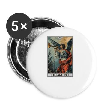 Tarotkarten Tarotkarte 20 Judgment Gericht - Buttons groß 56 mm (5er Pack) - Weiß - Vorne
