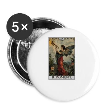 Tarotkarten Tarotkarte 20 Judgment Gericht - Buttons groß 56 mm (5er Pack) - Weiß - Vorne