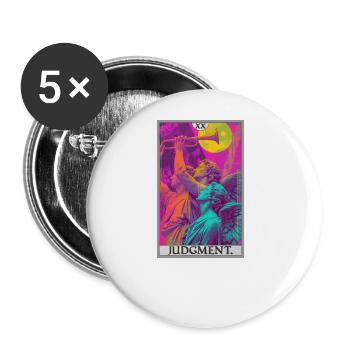 Tarotkarten Tarotkarte 20 Judgment Gericht - Buttons groß 56 mm (5er Pack) - Weiß - Vorne