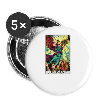 Tarotkarten Tarotkarte 20 Judgment Gericht - Buttons groß 56 mm (5er Pack) - Weiß - Vorne