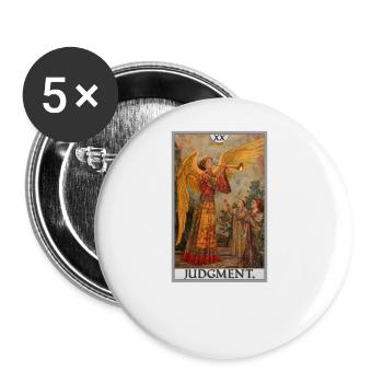 Tarotkarten Tarotkarte 20 Judgment Gericht - Buttons groß 56 mm (5er Pack) - Weiß - Vorne