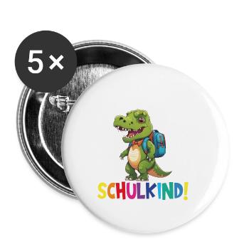 School Child 2024 School Enrollment Back to School - Buttons large 2.2''/56 mm (5-pack) - white - Front