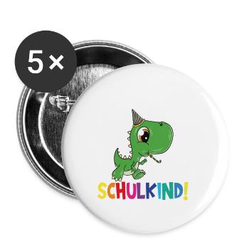 Écoliers 2024 Inscriptions scolaires Retour à l’école - Lot de 5 grands badges (56 mm) - blanc - Devant